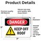 Signmission Keep Off Roof, 7 in W x Rectangle, Vinyl Decal OS-2PACK-DS-D-57-L-1398 - alternate 5